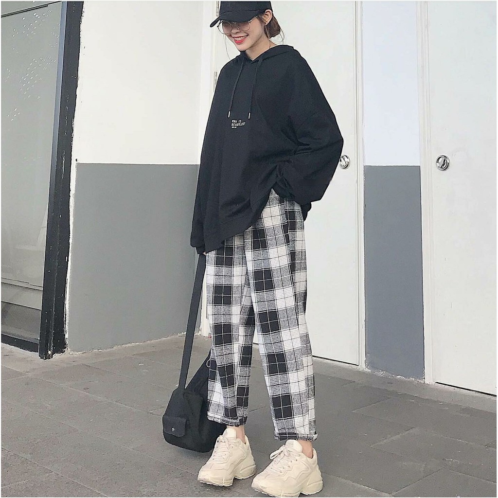 [Mã FADIRECT20 giảm 20K đơn 150K] Quần Kẻ Caro Vintage Plaid Pants Dáng Suông Unisex | BigBuy360 - bigbuy360.vn