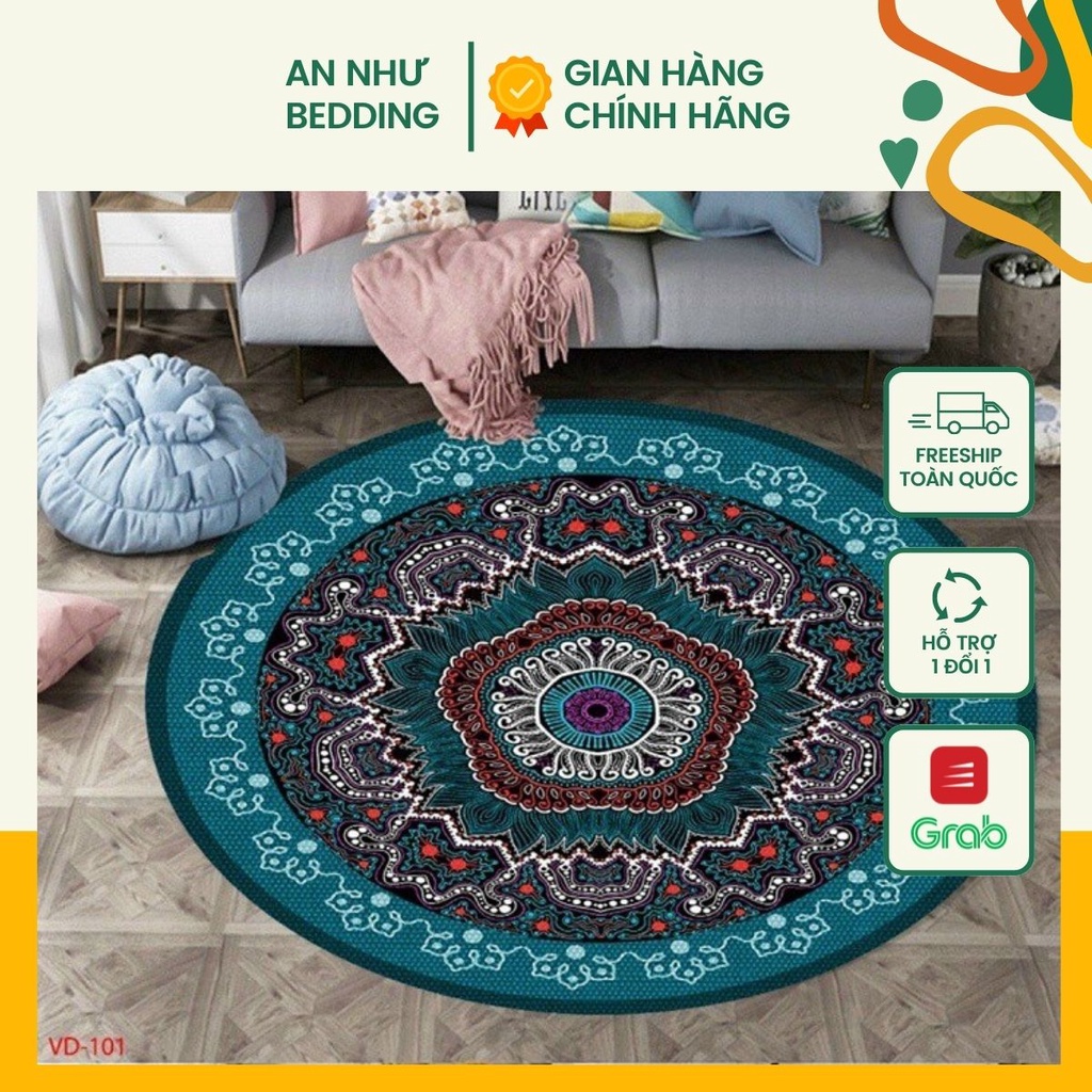 Thảm tròn bali 1mx1m miếng trải sàn An Như