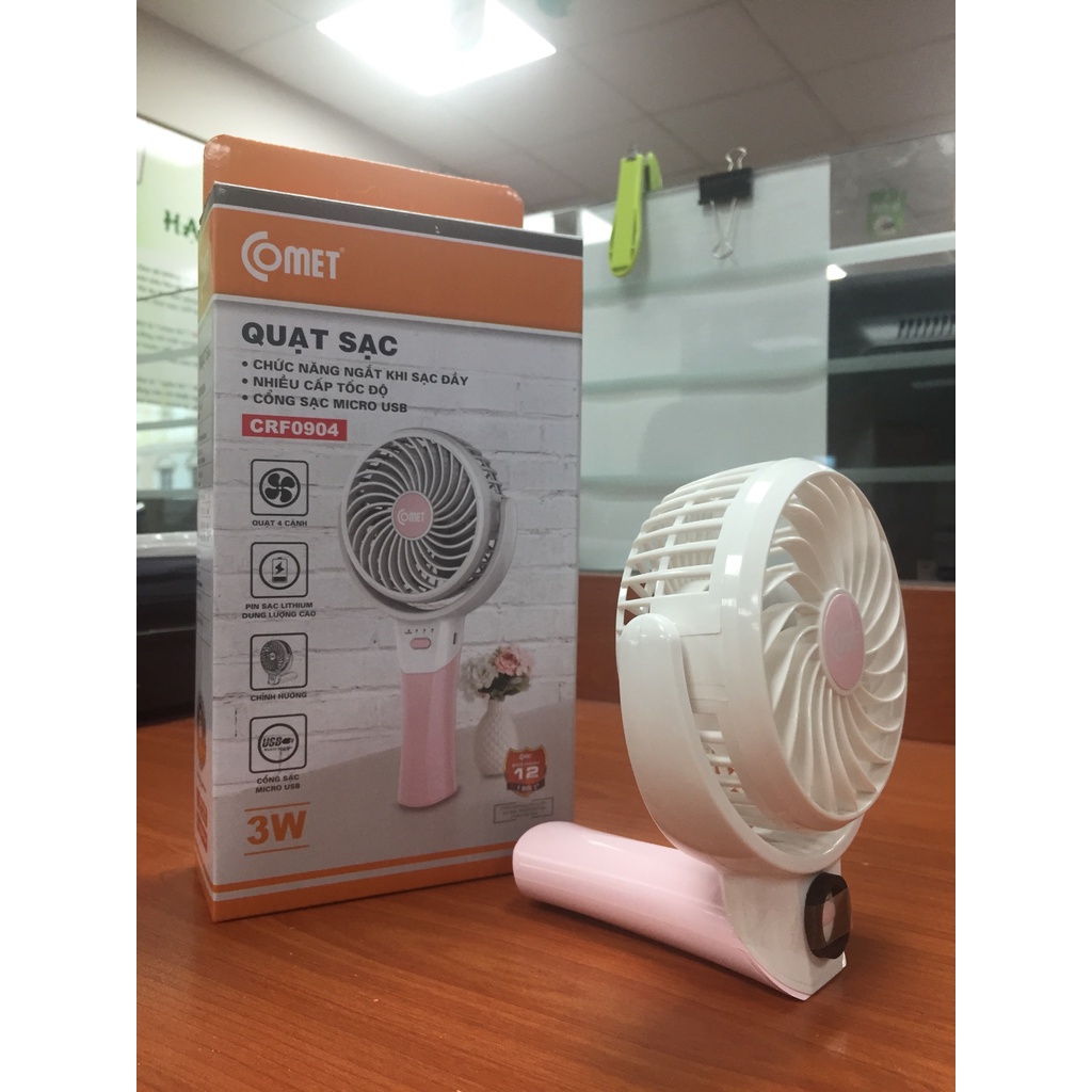 [GIÁ HỦY DIỆT] Quạt Sạc Cầm Tay Comet Crf0904