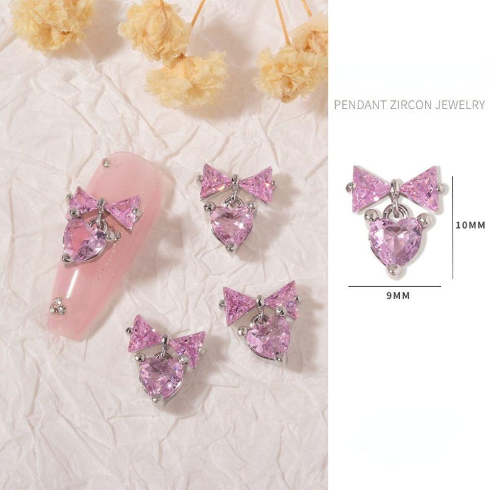 OCEANMAP Hạt Đá Đính Trang Trí Móng Tay Hình Nơ Xinh Xắn