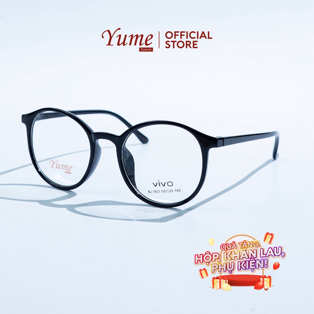 Gọng kính cận unisex dáng kính tròn vuông chất liệu nhựa Hàn Quốc cao cấp màu sắc thời trang YUME eyewear 040