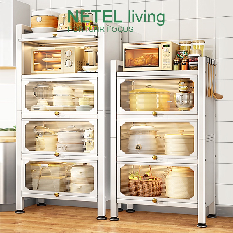 【nâng cấp sản phẩm】🔥NETEL🔥 Kệ nhà bếp Giá để đồ nhà bếp Kệ Tủ nhà bếp 2 tầng Giá để lò vi sóng