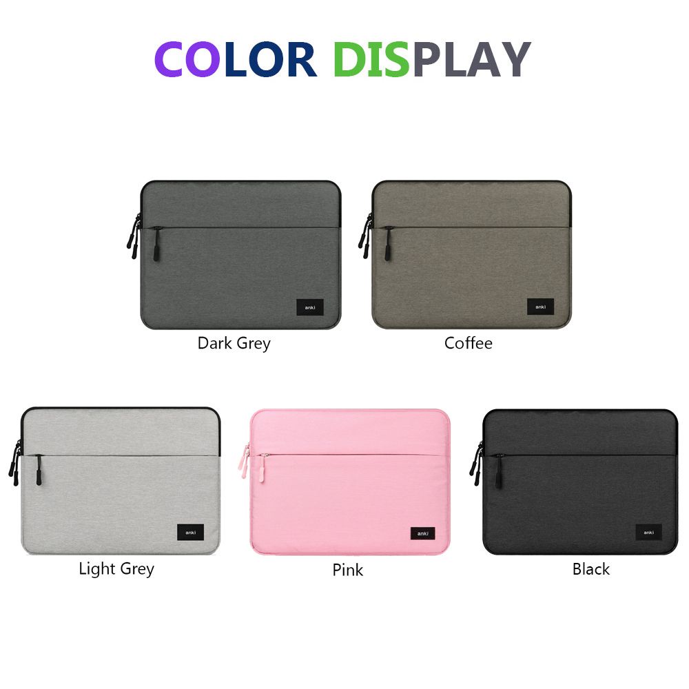 Túi đựng laptop hai khóa kéo chống thấm nước nhiều màu sắc kích thước 11-15.6 inch