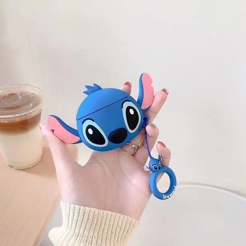 Vỏ Bọc Hộp Sạc Tai Nghe Mềm In Họa Tiết Vịt Hoạt Hình Hiệu Quả Cho Baseus W3