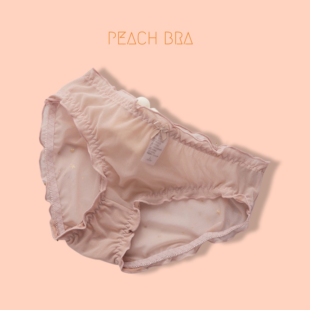 Quần lót ren sexy Peach Bra chất liệu ren xuyên thấu thoáng khí quyến rũ lớp lót cotton thấm hút | BigBuy360 - bigbuy360.vn