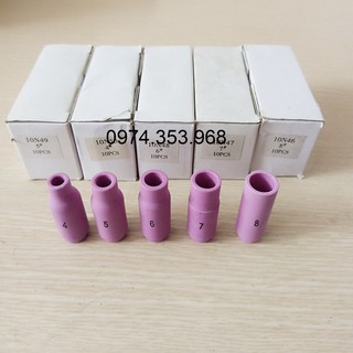 Sứ tig wp số 4,5,6,7,8 - 10 cái chụp sứ mỏ hàn tig wp