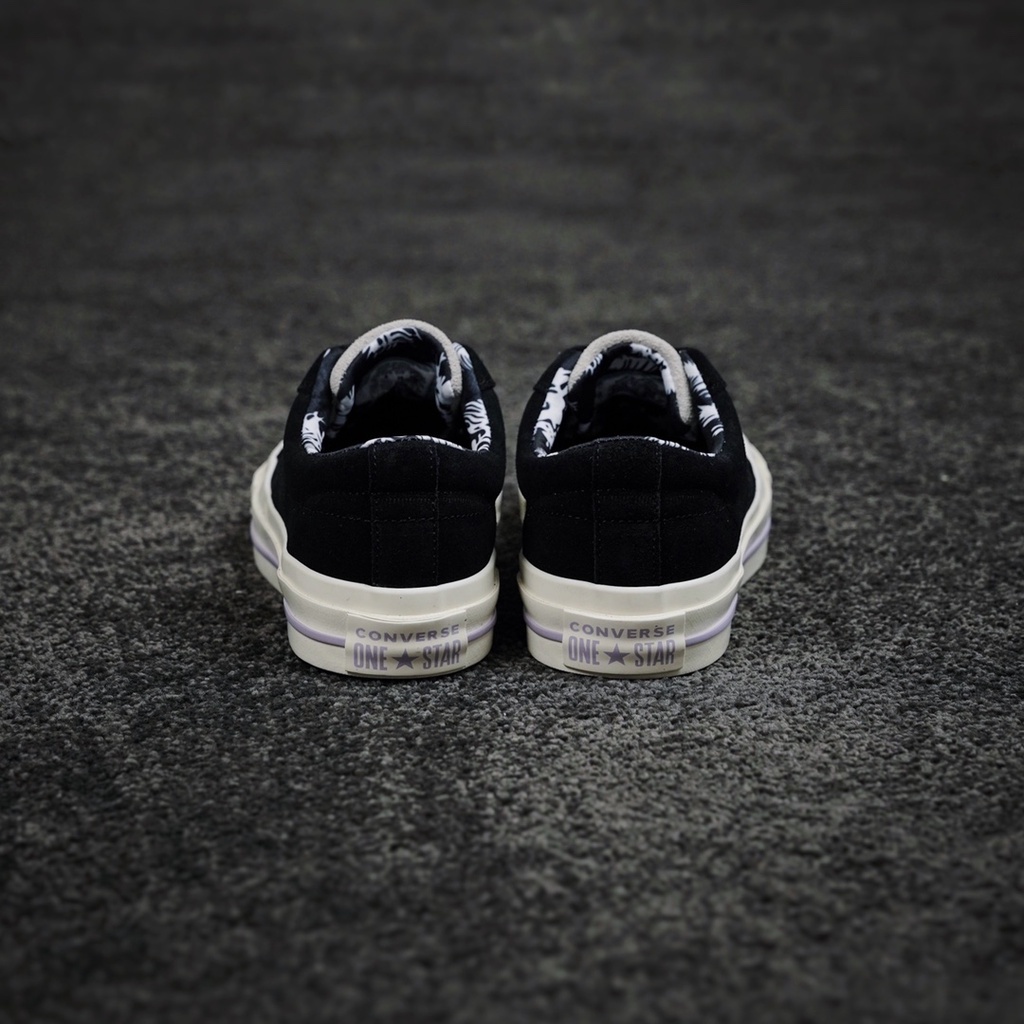 Giày Trượt Patin Converse Vải Canvas Cổ Thấp Họa Tiết Ngôi Sao Đen Trắng Cá Tính Cho Nam Và Nữ