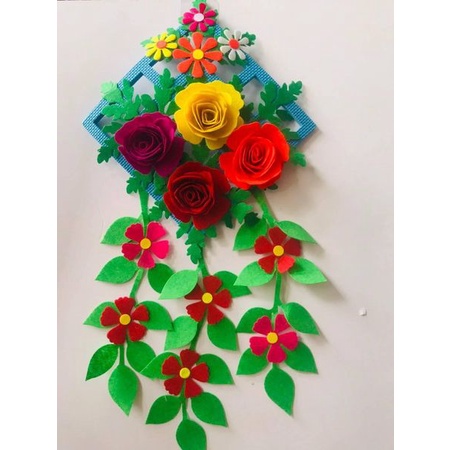 Giỏ hoa trang trí bằng nỉ handmade