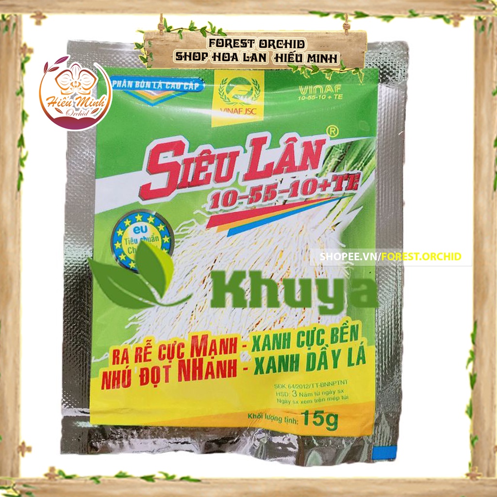 Siêu Lân Xanh 10-55-10 TE  Phân bón Sắt là thuốc, Hoa Lan loại TỐT, làm cho cây cảnh và hạt giống, Bền, Đẹp, Xanh