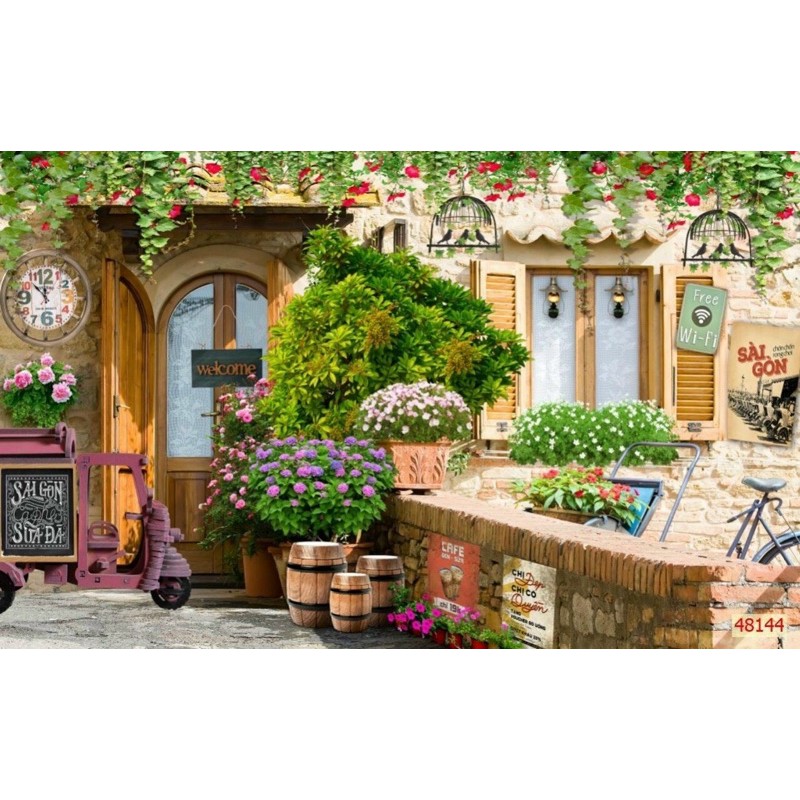 tranh dán tường 3d (vải lụa) KT 100x60 cm