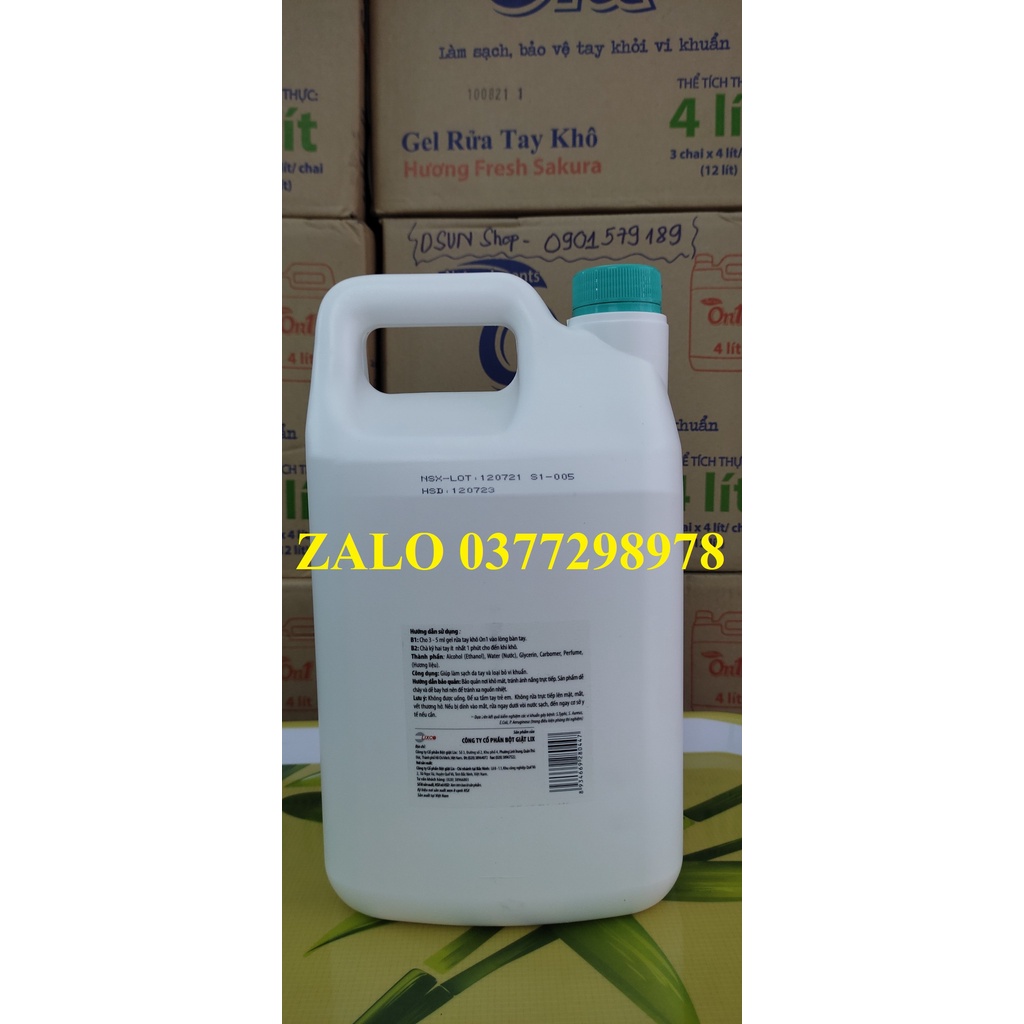 HOẢ TỐC SIÊU NHANH 🚚 GEL On1 Can 4 lít 4l rửa tay khô sát khuẩn SIÊU RẺ | BigBuy360 - bigbuy360.vn