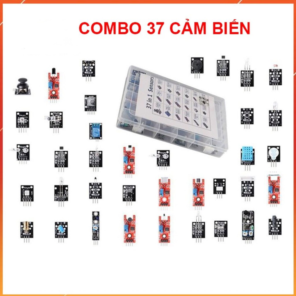 Bộ combo 37 Cảm Biến cho Arduino - kèm hộp đựng