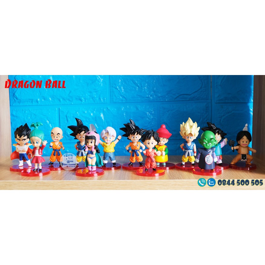 [RẺ NHẤT] Mô hình Dragon Ball Siêu Dễ Thương 7cm Bộ 13 Nhân Vật