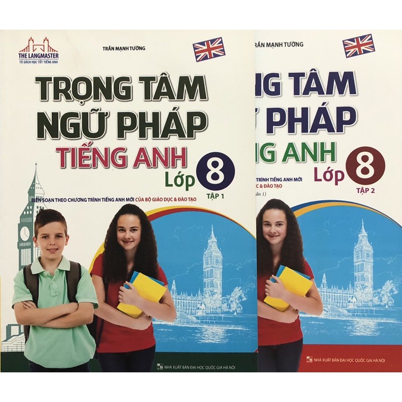 Sách - Combo 2c trọng tâm ngữ pháp tiếng Anh lớp 8(T1+T2) mt