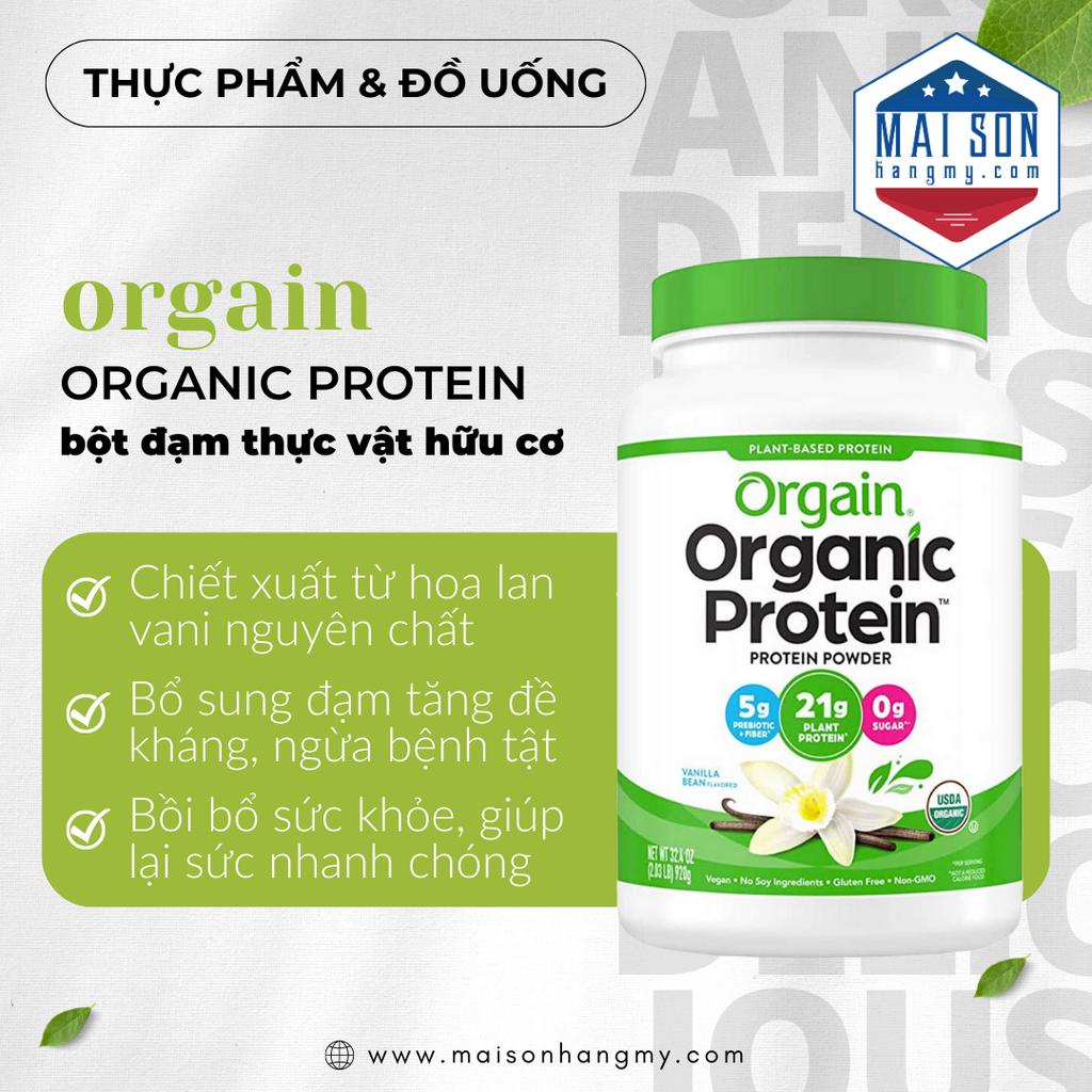 BỘT ĐẠM PROTEIN ORGAIN ORGANIC PROTEIN POWDER  - Hàng Nhập USA Chính Hãng