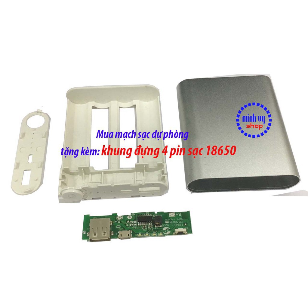 combo 10 Mạch Sạc Pin Dự Phòng 1 Cổng USB 1A - tặng kèm Box 4