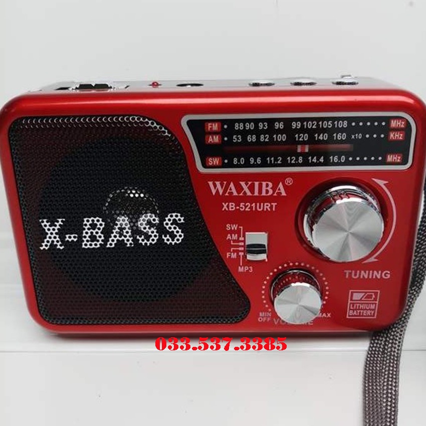 Đài radio, đài fm radio usb thẻ nhớ 521 có hỗ trợ thẻ nhớ và usb