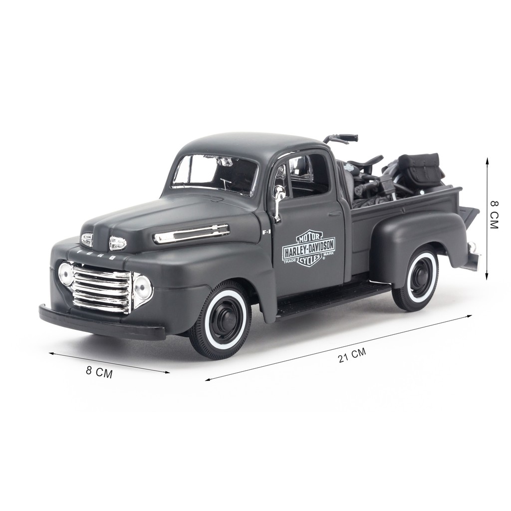 Mô hình xe Ford F-1 Pick Up 1948 With Harley 1942 WLA Flathead 1:24 Maisto