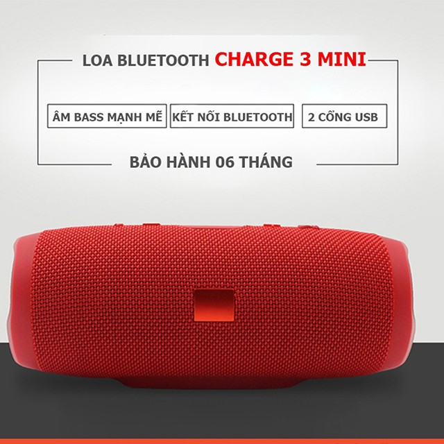 Loa Charge mini 3, loa bluetooth 5.0, pin dung lượng cao, kết nối blutooth với mọi điện thoại iphone samsung- TCT SHOP