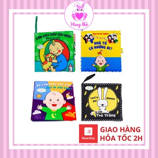 Sách Vải Song Ngữ, Đồ Chơi Cho Bé Phát Triển Đa Giác Quan