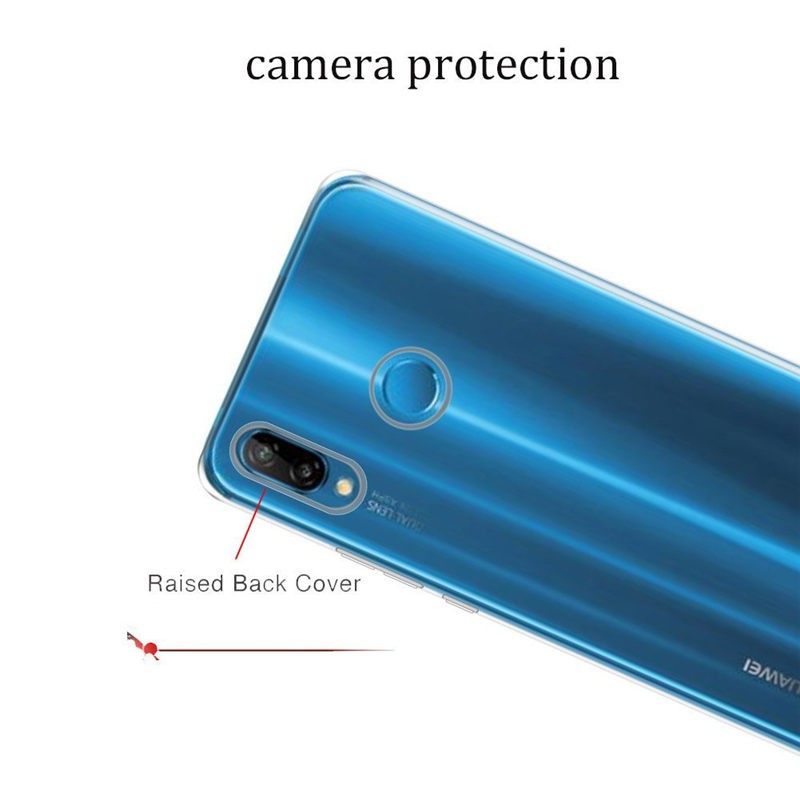 Ốp lưng dẻo trong Honor 8X chống ố vàng + kính trắng trong