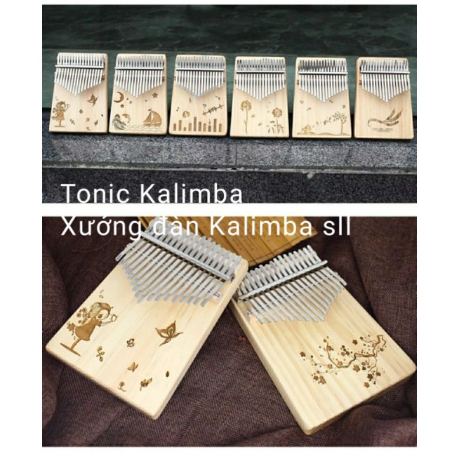 [Giao hỏa tốc] Đàn kalimba 17 phím gỗ nguyên khối Mahagony GECKO000019 cho bạn mới biết chơi