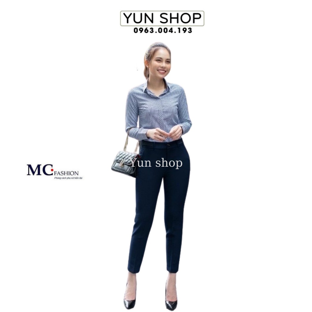 Áo Sơ Mi Nữ- Áo Sơ Mi Dài Tay Họa Tiết Kẻ Karo Nhỏ A656
