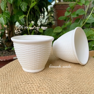 Chậu nhựa vành giả mây đk 10cm
