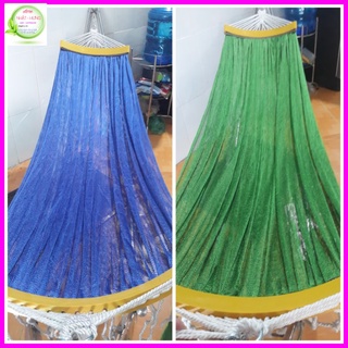 Võng lưới cán nhựa cao cấp 2 lớp loại lớn. đầu cán 50cm 20 lỗ. võng xếp cao cấp