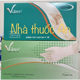(5 cặp size M ) Găng tay cao su y tế V glove