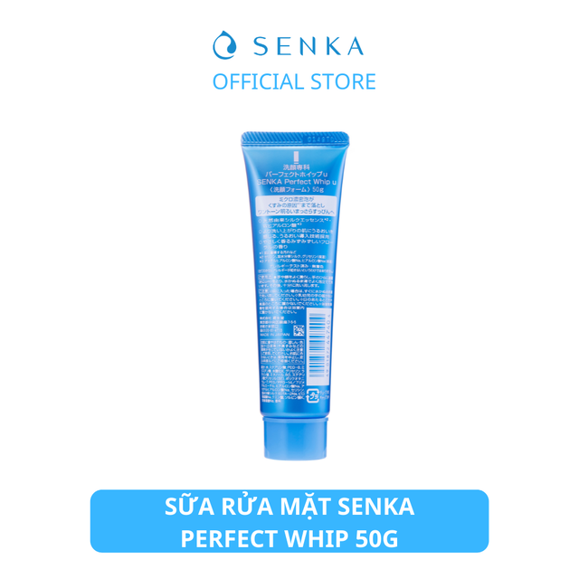 [HB Gift] Sữa rửa mặt tạo bọt chiết xuất tơ tằm trắng Senka Perfect Whip 50g