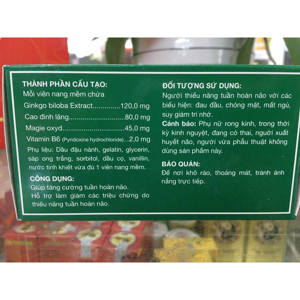 ✅ [Chính Hãng] Ginkgo Biloba 120mg cải thiện trí nhớ chứng mất ngủ