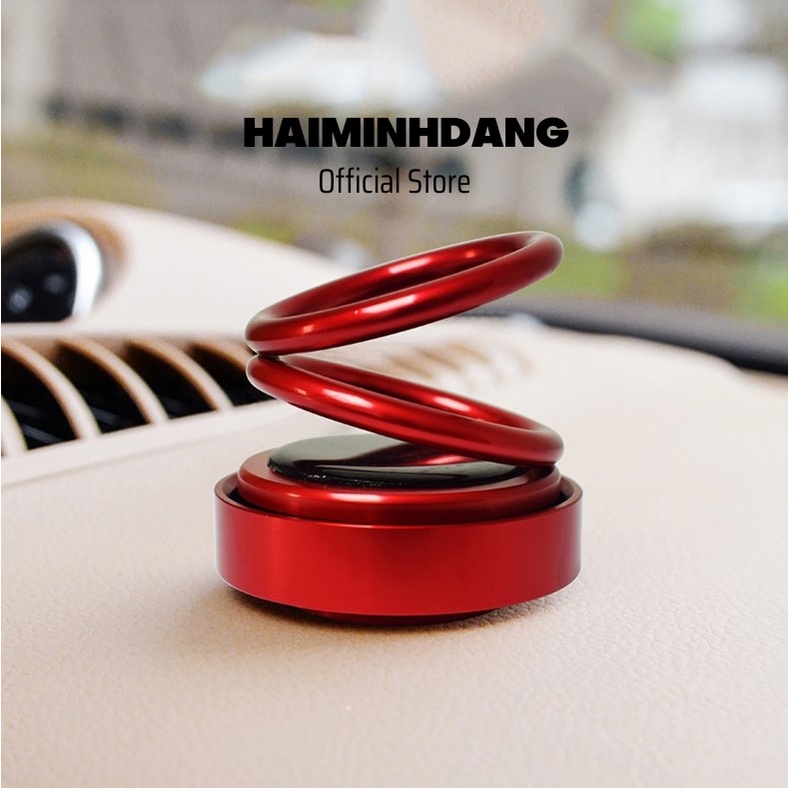 Sáp thơm ô tô vòng xoay vô cực trang trí taplo ô tô, nước hoa ô tô cao cấp sử dụng năng lượng mặt trời