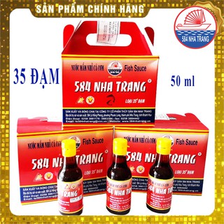 Nước mắm Nhỉ Cá cơm - 584 Nha Trang - Loại 35 độ đạm, Chai 50ml, Date mới