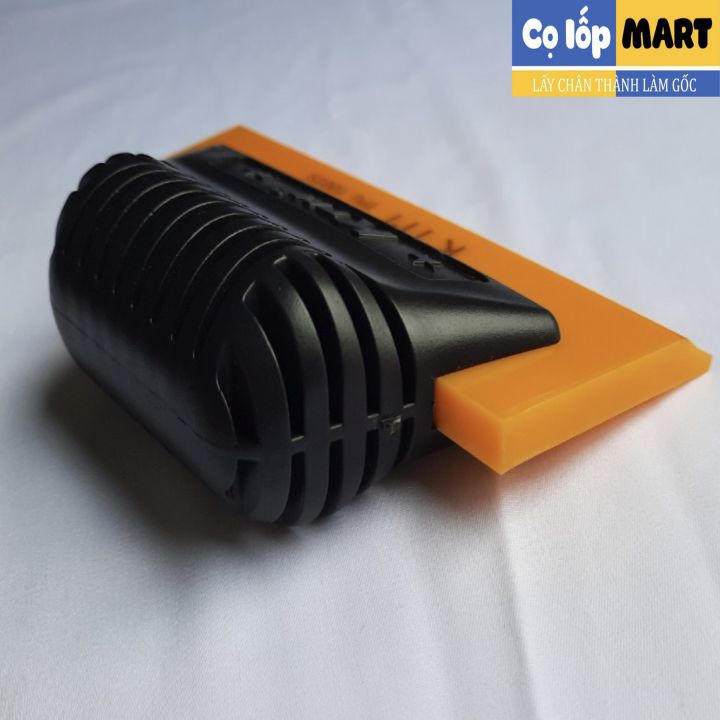 Gạt dán phim cách nhiệt tay cầm đen ngắn, dụng cụ gạt phim tay cao su lưỡi silicone, dụng cụ gạt kính, tay dán decal
