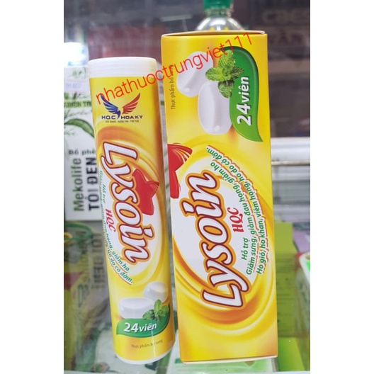 Kẹo ngậm bạc hà giảm sưng, đau, rát họng - Tube 24 viên