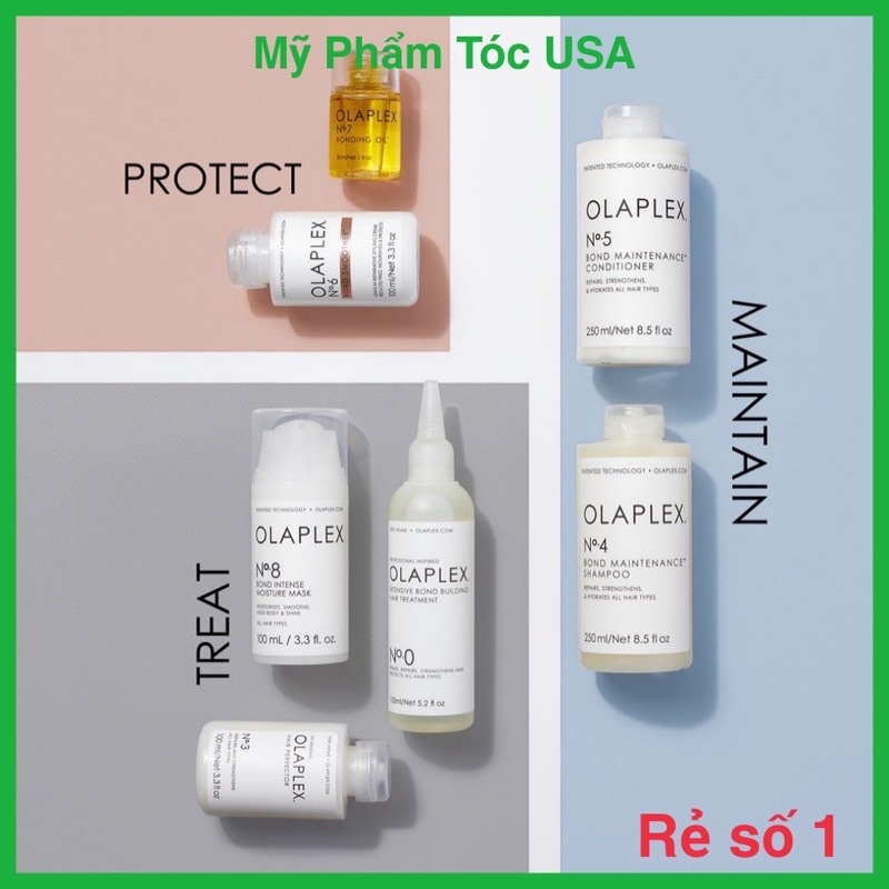 𝗢𝗹𝗮𝗽𝗹𝗲𝘅 Bộ 7 sản phẩm phục hồi tóc tại nhà. Dành cho tóc yếu, nhũn nát, tóc tẩy nhuộm nhiều lần.