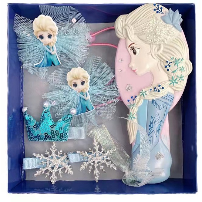 [Frozen 6-pcs set] Kids Hair Accessories｜Girl's Fashion Hairpin｜Princess Elsa Comb Set Gift