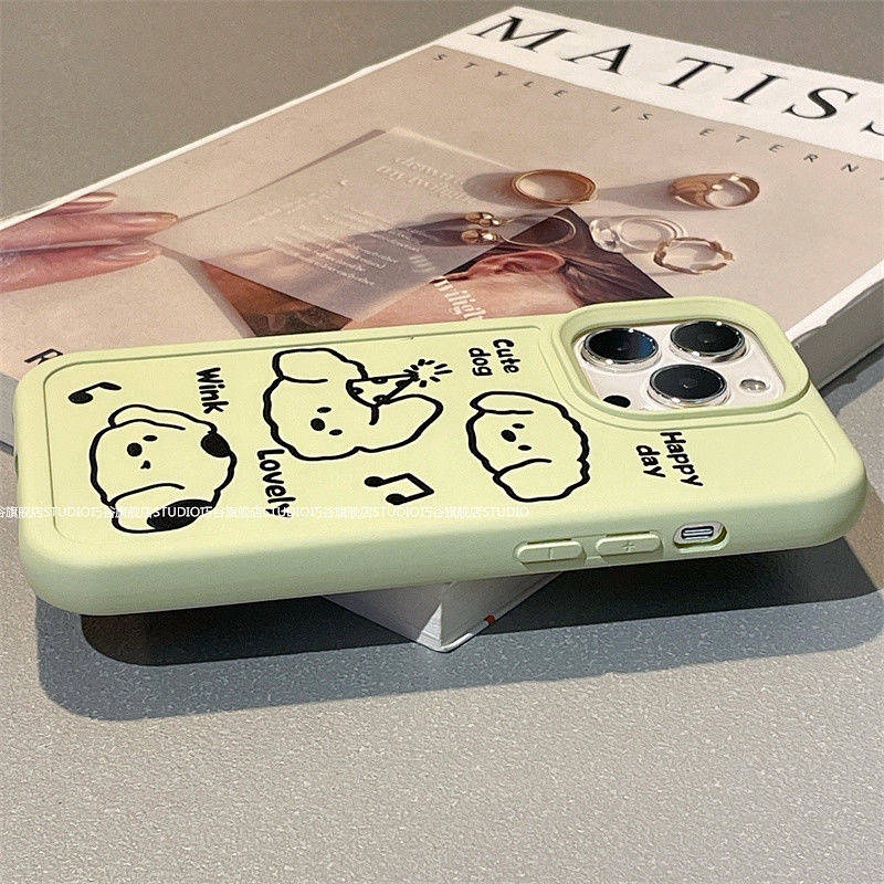 Ốp điện thoại silicon chống rơi in hình chú chó hoạt hình thích hợp cho Iphone 14 13 Promax 12 11 7p 8plus xs xr xsmax