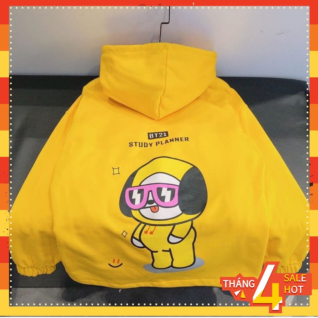 Áo Khoác hoodie nỉ ngoại BT21 form đẹp, giá rẻ