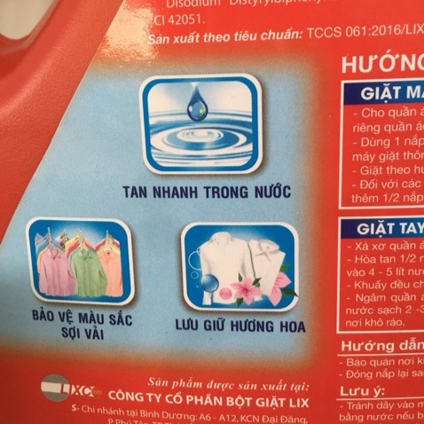 Nước giặt Lix Hương Nước Hoa 3,6kg dùng cả giặt tay và giặt máy