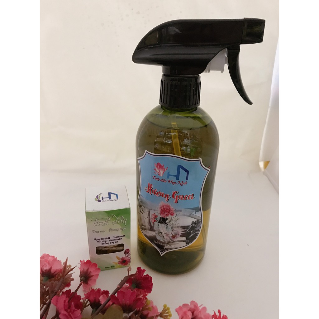 Bình xịt phòng , xe hơi hương Ngàn Hoa 500ml Tặng Tinh dầu thơm treo xe