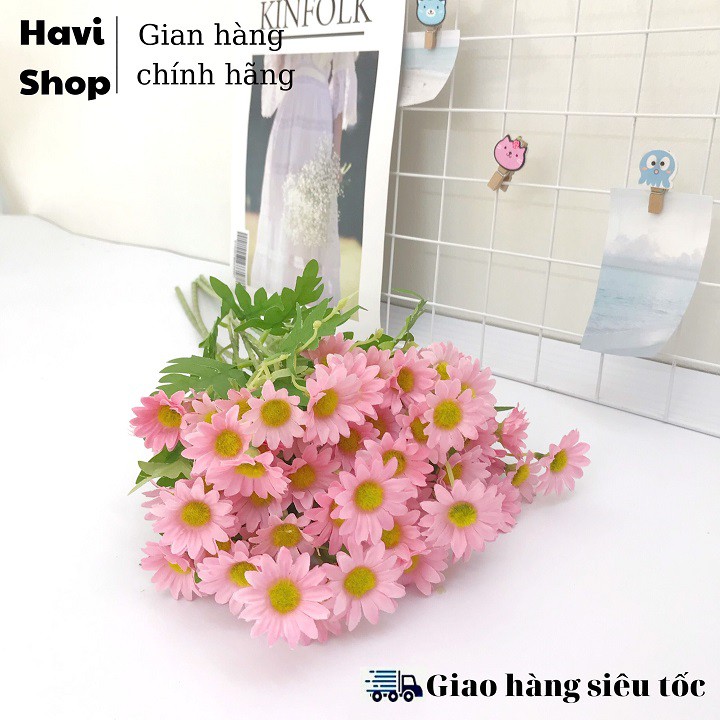 Hoa giả - Hoa cúc họa mi Havi 60cm trang trí nội thất, cửa tiệm, phụ kiện cho các studio đẹp, bền, tinh tế, thanh lịch