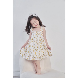 Váy 2 Dây Cherry Cho Bé Gái Chất Thô Cao Cấp