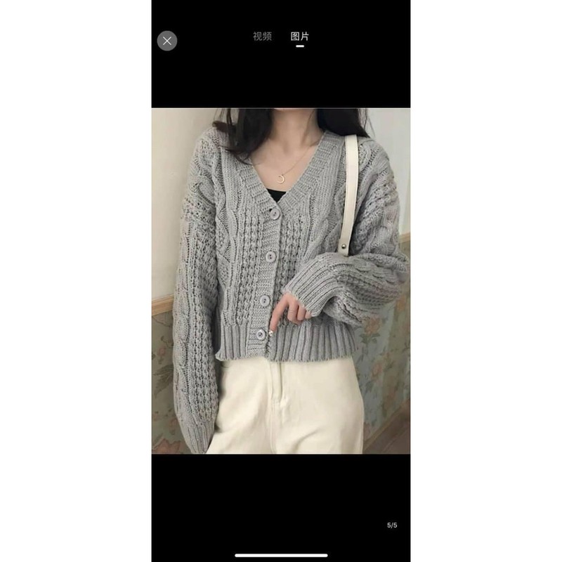 Áo khoác cadigan len thừng ( 4 khuy ) | BigBuy360 - bigbuy360.vn