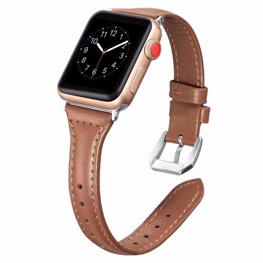 Dây da đeo đồng hồ thay thế cho Apple Watch series 5 4 3 2 1 38mm 42mm 40mm 44mm