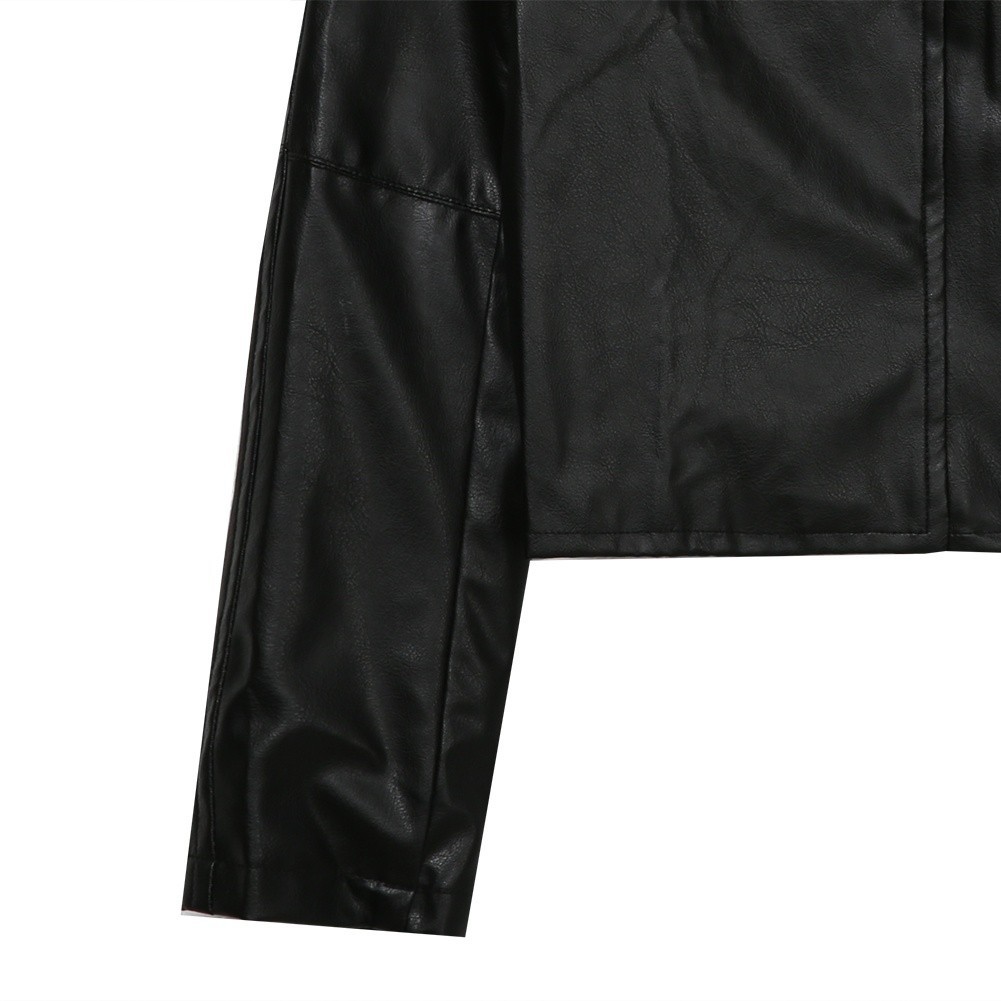 ☛☏❤Womens Lady Fashion Vintage Slim Biker Motorcycle Zipper Jacket Coat PU Leather