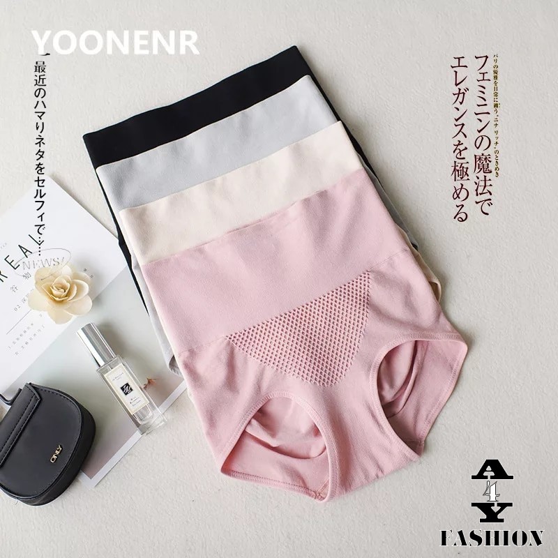 Quần lót nữ kháng khuẩn cạp cao gen bụng xuất Nhật - Mỗi quần 1 túi zip lịch sự, FLQ03 | BigBuy360 - bigbuy360.vn