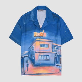 Áo sơ mi vicose unisex 21st urban ls21 midnight motel cuban shirt