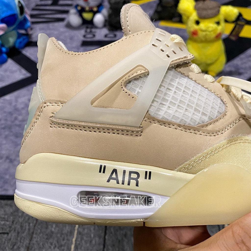 [GeekSneaker] Bản Fix Mới - Giày Jordan 4 SAIL OW - OFF WHITE | BigBuy360 - bigbuy360.vn